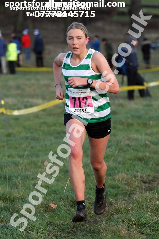 Senior womens cross country, 2019 North Eastern Cross Country Champs., Alnwick, Northumberland.  Photo: David T. Hewitson/Sports for All Pics